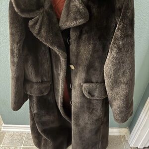 Malden Dark Brown Teddy Jacket
